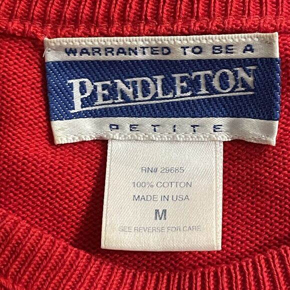 Pendleton‎ Sweater Top Knit Short Sleeve Pullover Crew Neck Cotton USA Made M - Picture 7 of 10